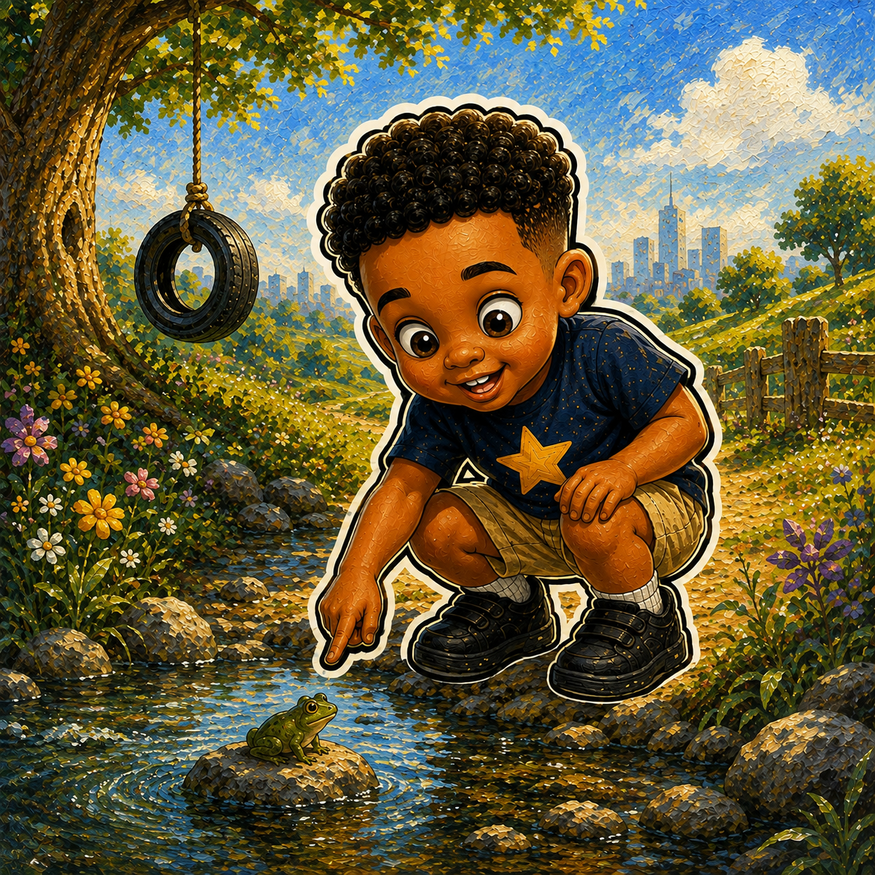 Carter, a joyful toddler learning through discovery